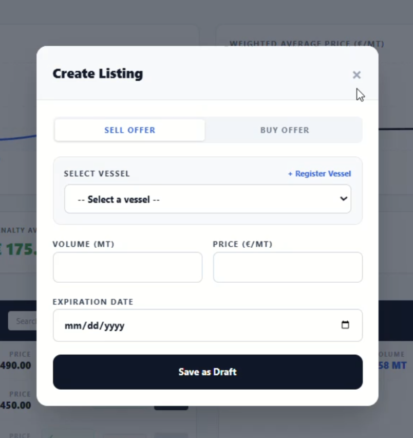 Image of KICKSTER FUELEU MARKETPLACE listing creation